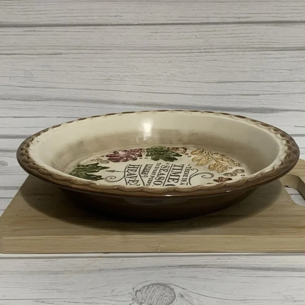 Grasslands Road Pie Plate There is a Time & Season To Every Purpose Under Heaven